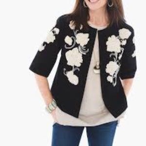 Chicos Artisan Embroidered Jacket